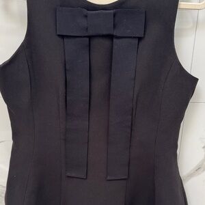 A loves A Tulip Woven Black Sleeveless Structured Dress w Bow
